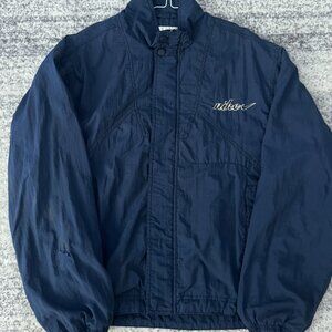 VINTAGE Nike Windbreaker Jacket Men’s M Full Zip Cloth Lined Logo Swoosh 90s